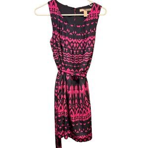 MForever 21 Contemporary Womens Dress Geometric Pink Navy Blue Size Small